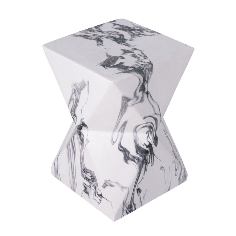 Table d'appoint H 18,5 po MGO, Blanc / Gris