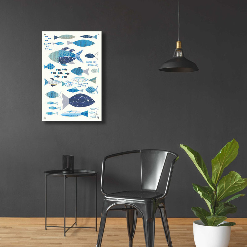 «Go With the Flow II» par Courtney Prahl, art mural en verre acrylique, H 36 po x l 24 po x P 0,2 po