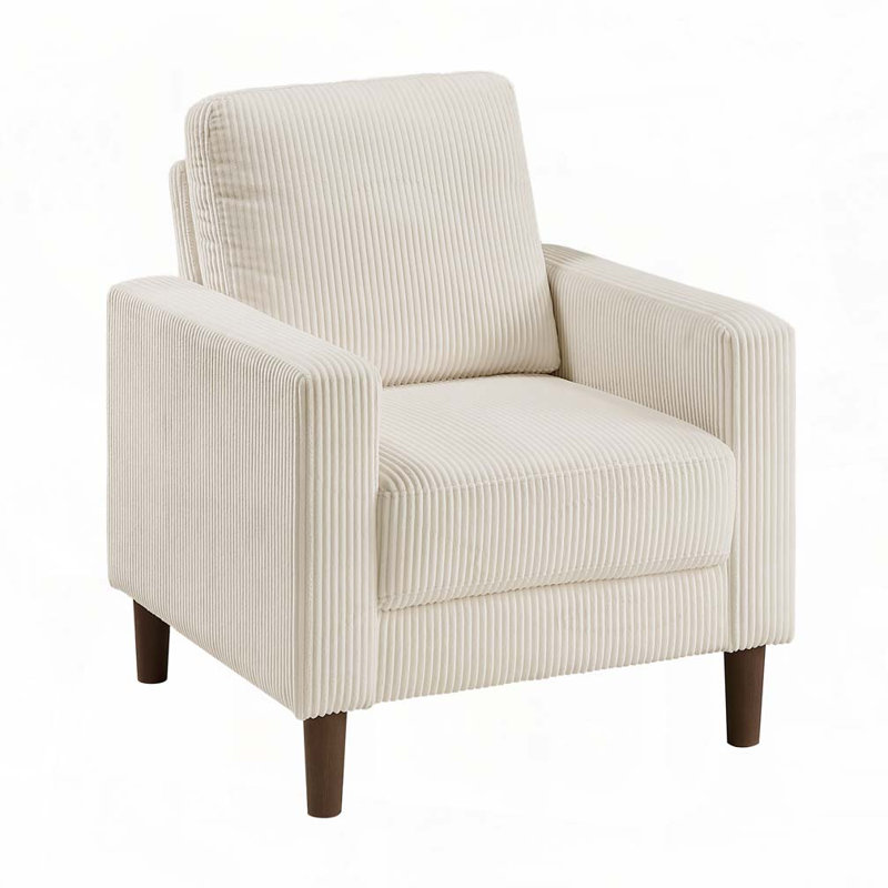 Chaise rembourrée en velours côtelé