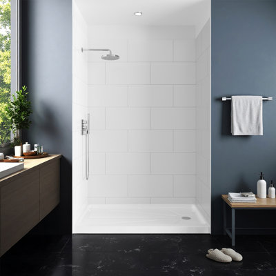 Ensemble de rideau de douche 3 pièces 32 po x 32 po x H 80 po