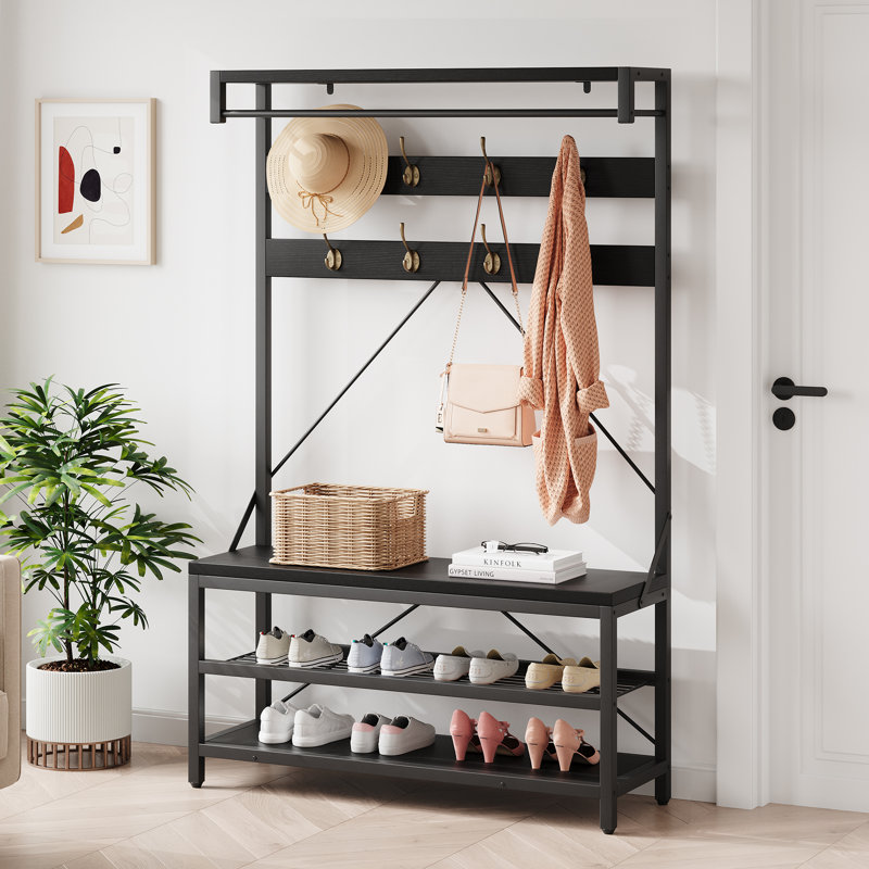 Adjustable Clothing Rack, black, black