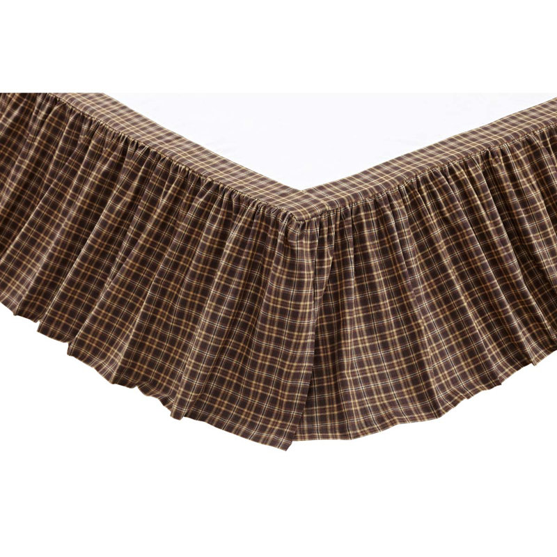 Prescott Rustic Cotton Twin Bed Skirt with Split Corner