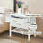 Elora Set Of 2 Drawer Wood Nightstand, Bedside Tables With Storage Drawers, Compact Wood Night Stands For Bedroom, End Table Or Side Table For Living Room, 15.5" D X 23.6" W X 24.2" H, White