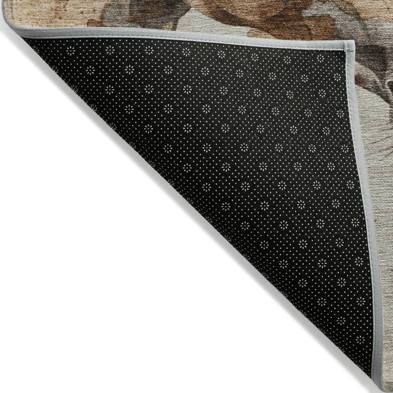 Tapis extérieur lavable à motif de chevaux beige et gris 3 pi x 5 pi