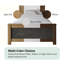 Lit plateforme en bois blanc-609516705