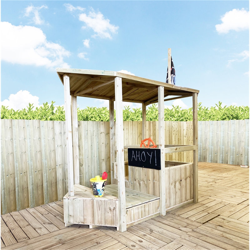 Troian 6 ft. W x 3 ft. D Solid Wood Garden Shed