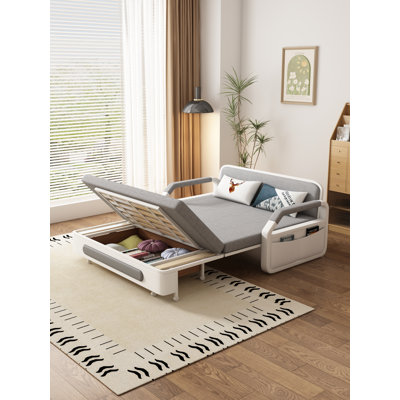 Aneva Upholstered 62.2'' Sleeper Sofa