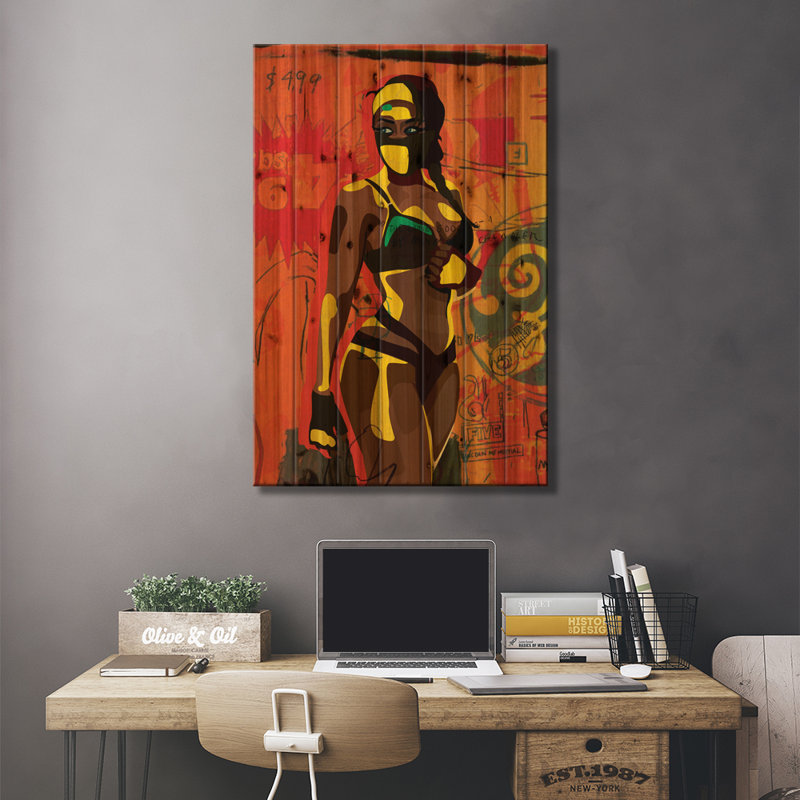 Ninja, 40'' H x 26'' W x 1.5'' D