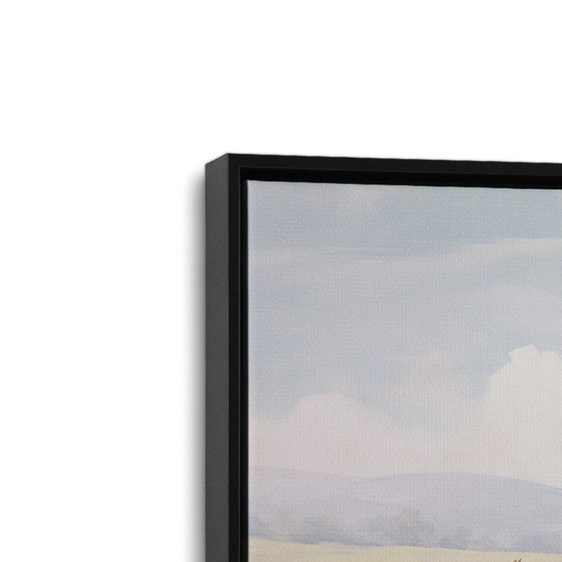 Impression sur toile Peaceful Farmhouse Meadow, Cadre noir, H 12,75 po x l 18,75 po x P 1,75 po