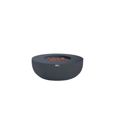 Eclipse 44" Dia x 17" H Round Concrete Outdoor Fire Pit Table