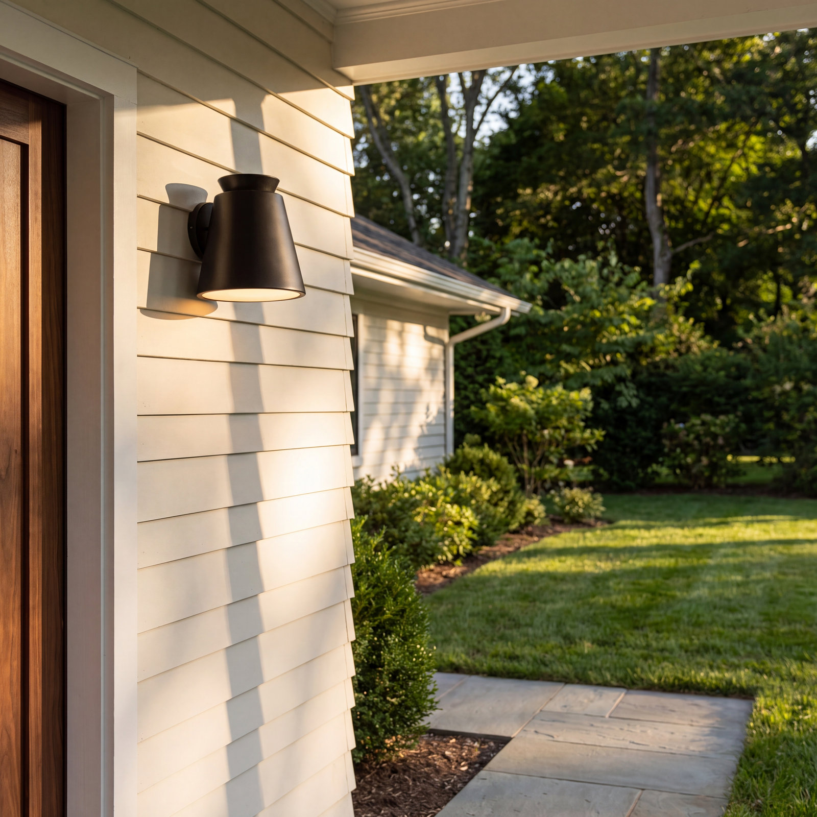 Logan Ceramic Outdoor Flush Mount, Carbon Matte Black, Incandescent (Not Included)
