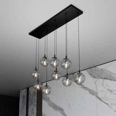 Cadesha 9 - Light Black Cluster Pendant