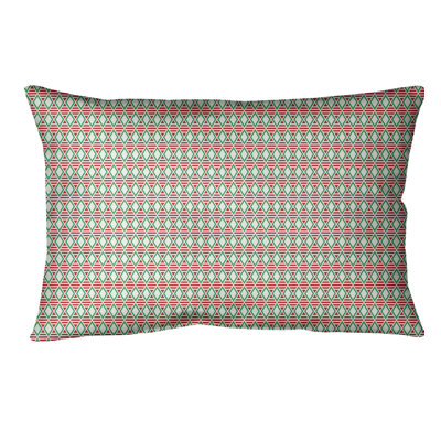Geometric Microsuede Reversible Throw Pillow