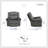 Cappella 41" Modern & Contemporary Textured Microfiber Power Reclining Chair with Nailhead Trim, Pocket Coil Seating,-695321313