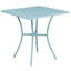 Ensemble de table de patio intérieur / extérieur en acier de qualité commerciale 28 po avec 4 chaises carrées Meranda-24678896