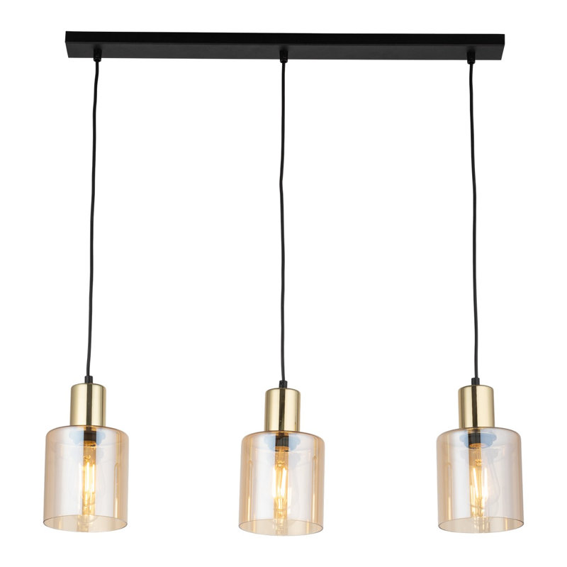 Azeem 3 - Light Kitchen Island Pendant, Gold/Brown