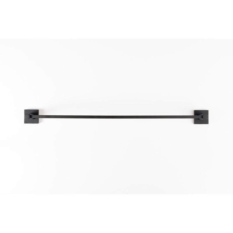 Barre à serviettes murale Capri, Noir mat, H 1,89 po x L 24,65 po x P 2,8 po