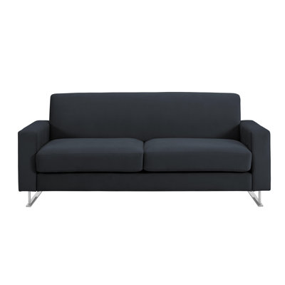 Canapé de style Mid-Century avec pieds traîneau chromés Elle Decor Baylie