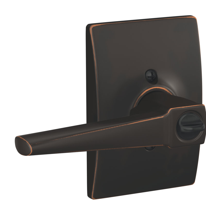 Eller Keyed Entry Lever with Century Trim, Yes, Keyed Alike, Aged Bronze