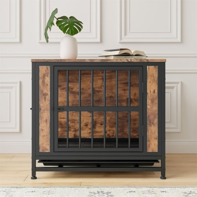 Caisse de chien en bois pour chien avec portes coulissantes