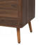 Meuble télé Mid-Century avec 2 tiroirs, console multimédia pour téléviseur de 80 po ou moins, centre de divertissement avec rangement pour le salon et le cinéma maison