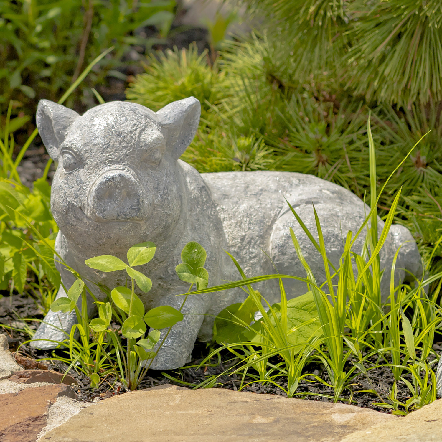 August Grove® Caledonia Frog Animals Plastic Garden Statue