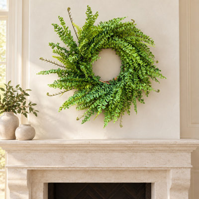 Handmade Fern Plastic Wreath