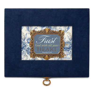 Large Suede Music Box Trust God With All