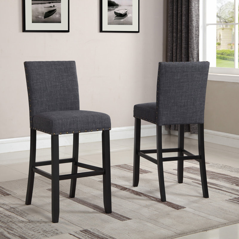 Chaise d'appoint rembourrée en tissu Rizwana, Gris
