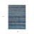 3' X 5' Blue And Gray Striped Washable Indoor Outdoor Area Rug