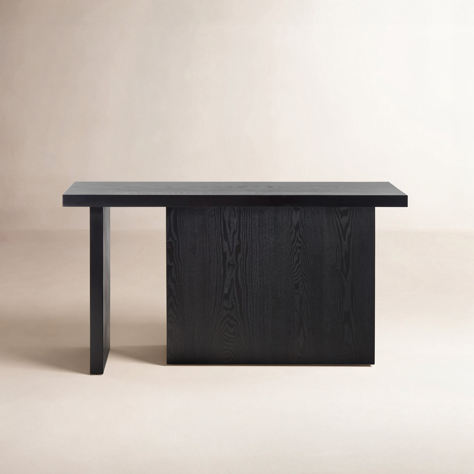 Aava 47" Solid Wood Console Table, Black