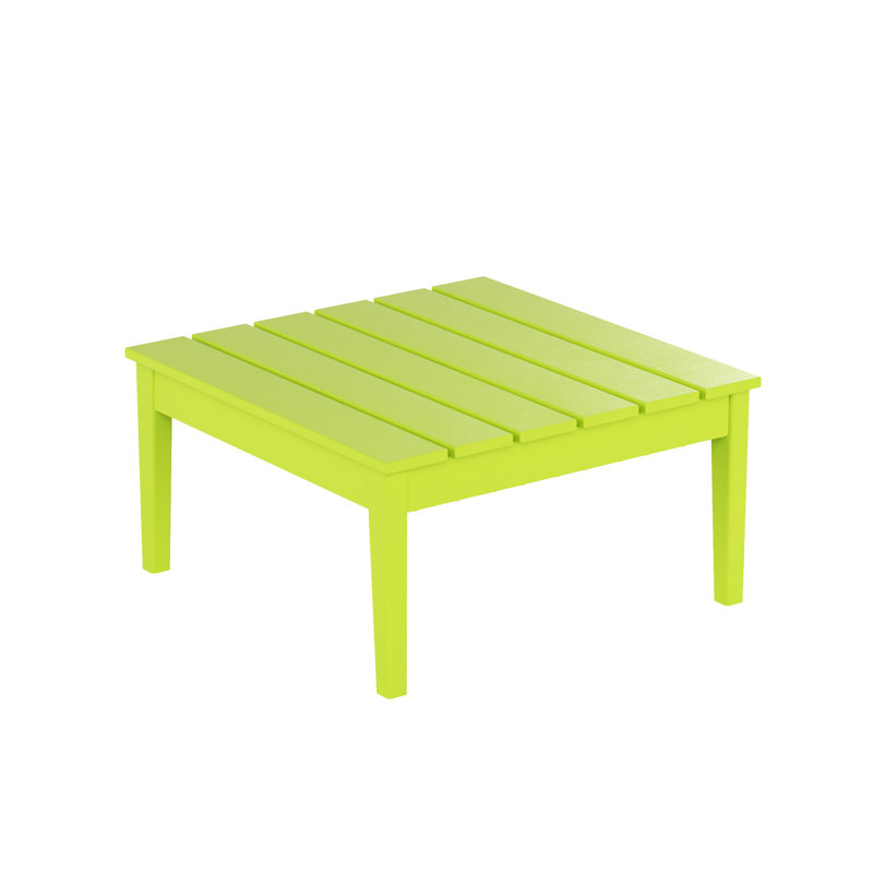 Table basse d'extérieur carrée en PEHD Joubert, Limette
