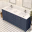 Meuble-lavabo double autoportant 72 po avec plateau en quartz blanc Maya-92871958