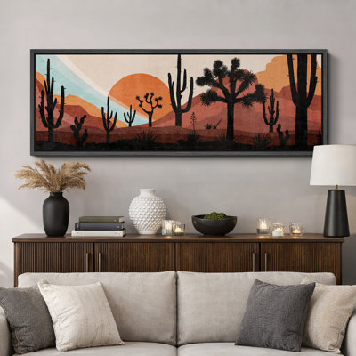 Cactus Desert Western Desert Sunset avec Cactus