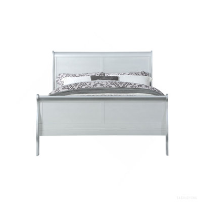 Louis Philippe Platinum Finish Twin Bed