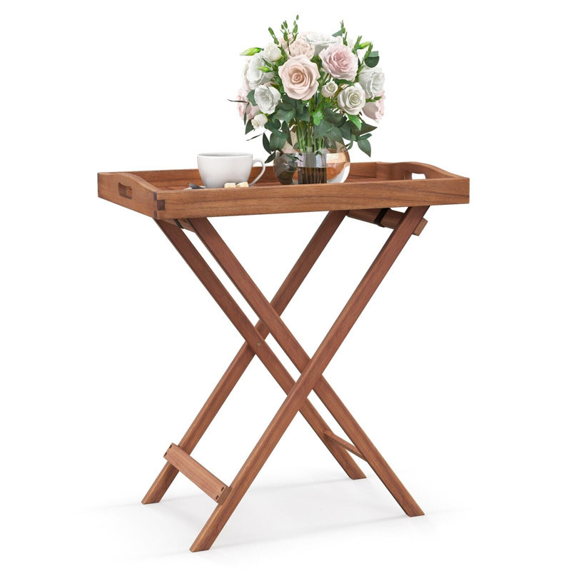 Tomasello Rectangular Folding Outdoor Side Table , 68cm cm W 44cm cm D