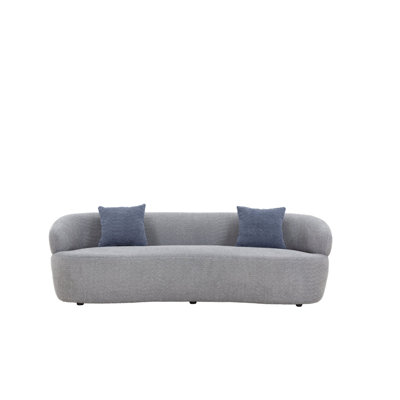 Canapé moderne de style Mid-Century incurvé, canapé 3 places Cloud