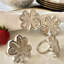 Ensemble de 4 anneaux à serviette 4 pièces Lucky Flower Clover