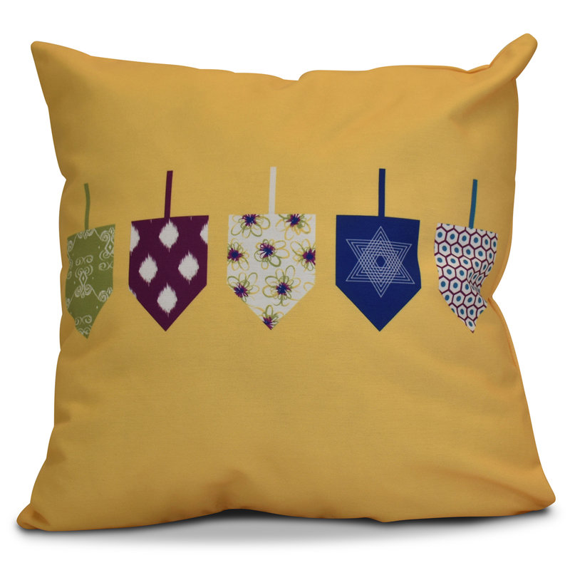 Housse de coussin et insert d’extérieur carrés, 18 po x 18 po, Jaune