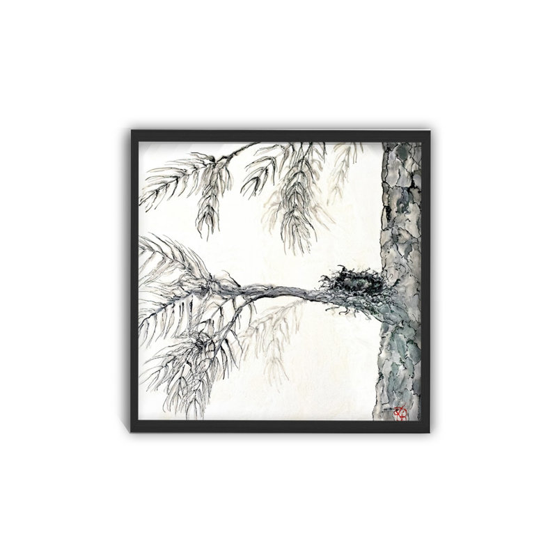 «Monoscape XIX» par Karen Biery - reproduction d'art, Cadre flottant noir, H 30 po x l 30 po