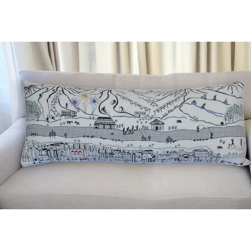 Coussin lombaire 35 po Breckenridge, Blanc