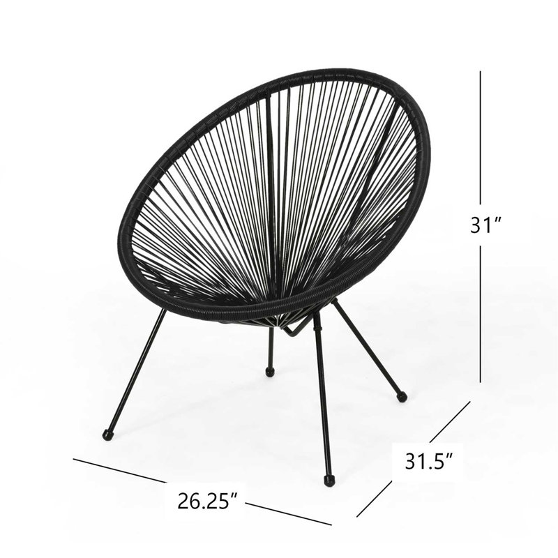 Chaise Anson (ensemble de 2) - Noir, Black