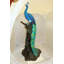 Statue paon sur arbre en bronze - Taille: L 31 po x l 30 po x H 64 po.