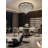 Hazim 32inch Crystal Flower Ceiling Light 6-Light LED Empire Chandelier Dimmable 3000-6000k