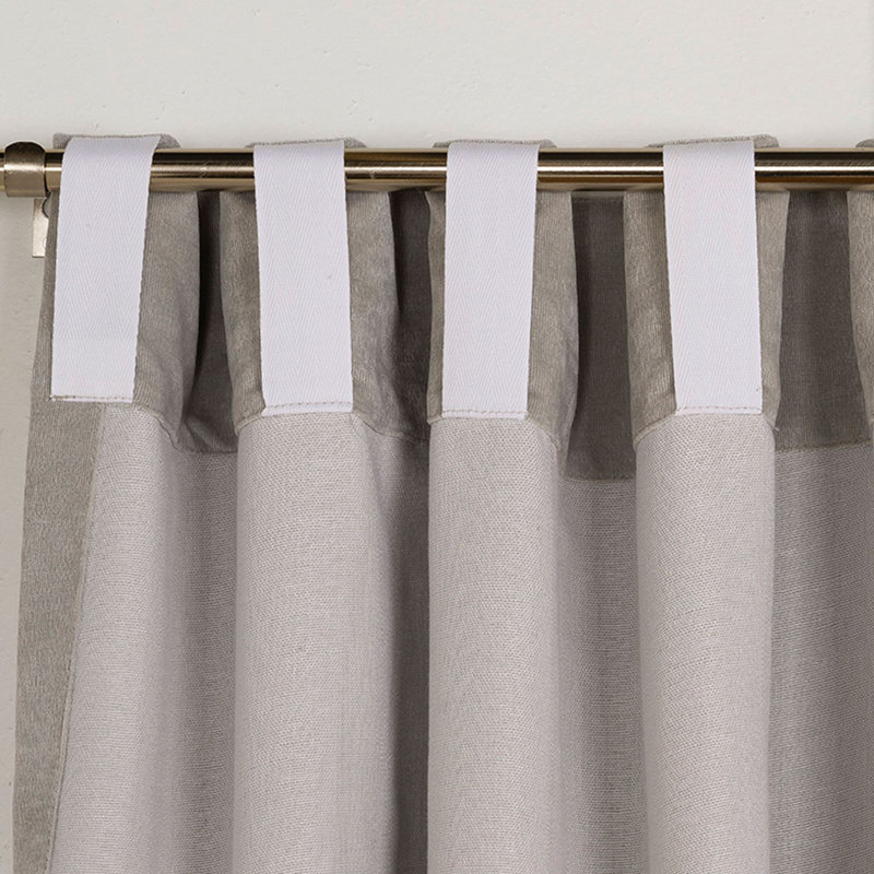 Padma Semi Sheer Curtain Single Panel, Sea Blue
