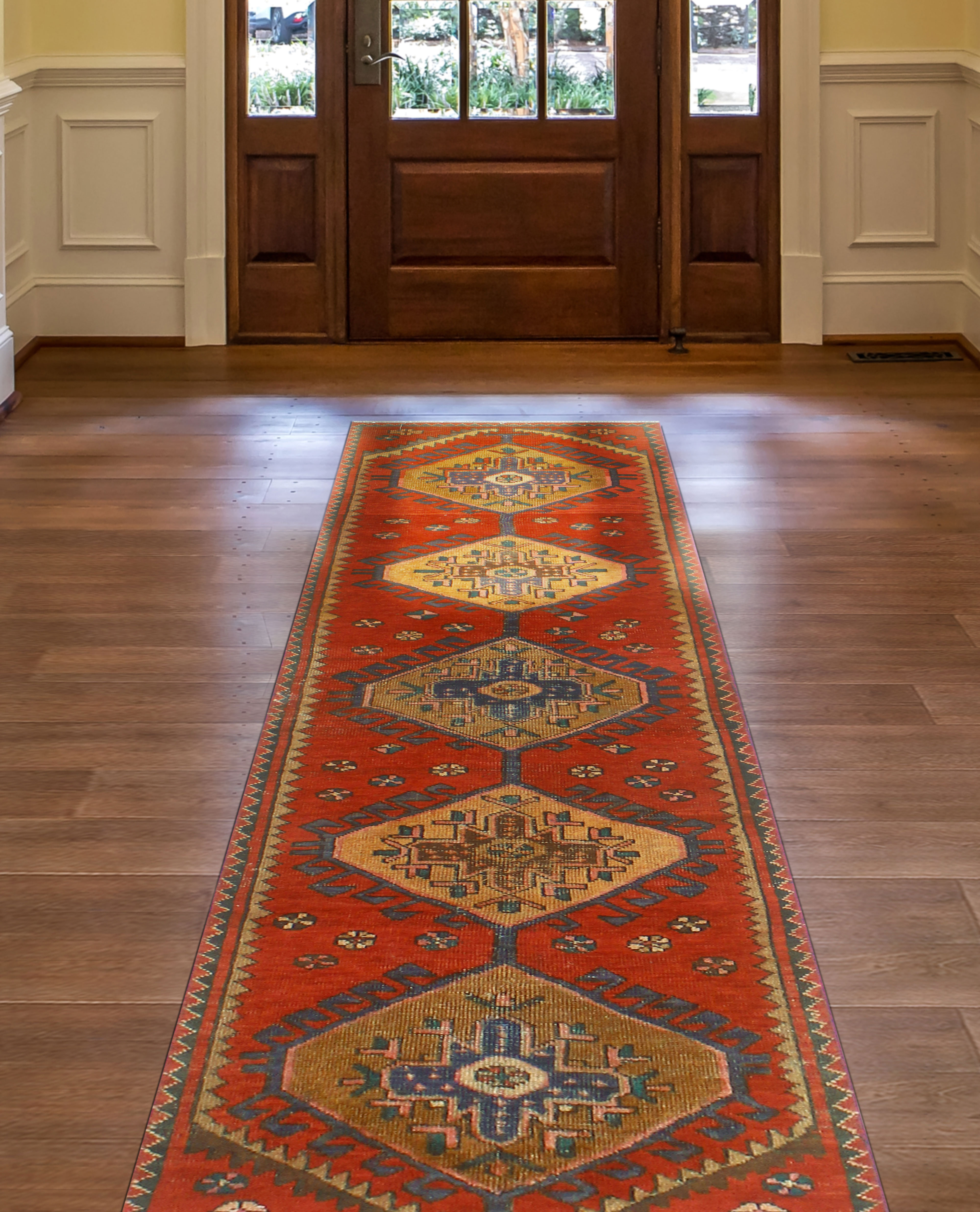 Isabelline Fine Vintage Distressed Lahu Rust Runner | Wayfair
