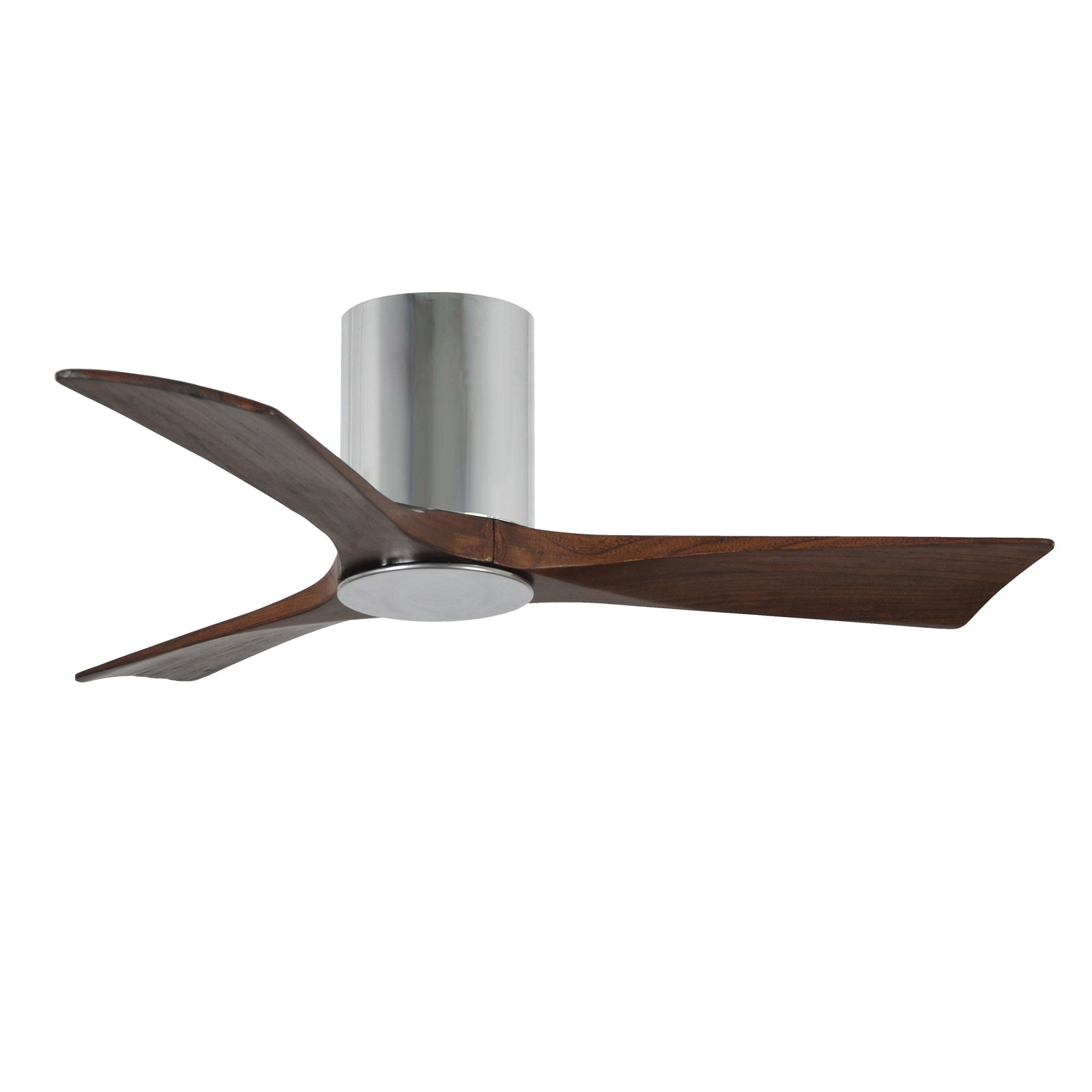 Olivier Ceiling Fan with LED Light Kit, Polished Chrome, 42", Walnut