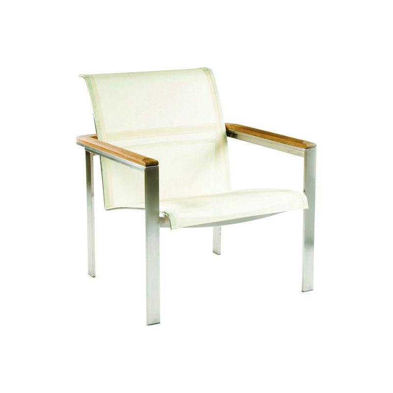 Tivoli Outdoor Teak Lounge Chair, Cream, No