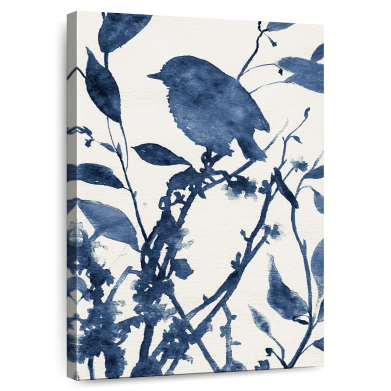 Silhouette d'oiseau bleu Brampt II, H 12 po x l 8 po