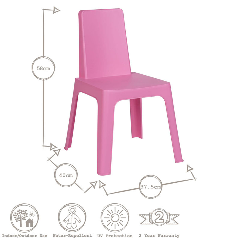 Children's Outdoor Table / Chair, Dark Pink